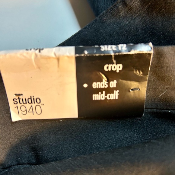 Fashion Bug Studio 1940 Black Cropped Trousers, Women's 12 - Picture 7 of 13